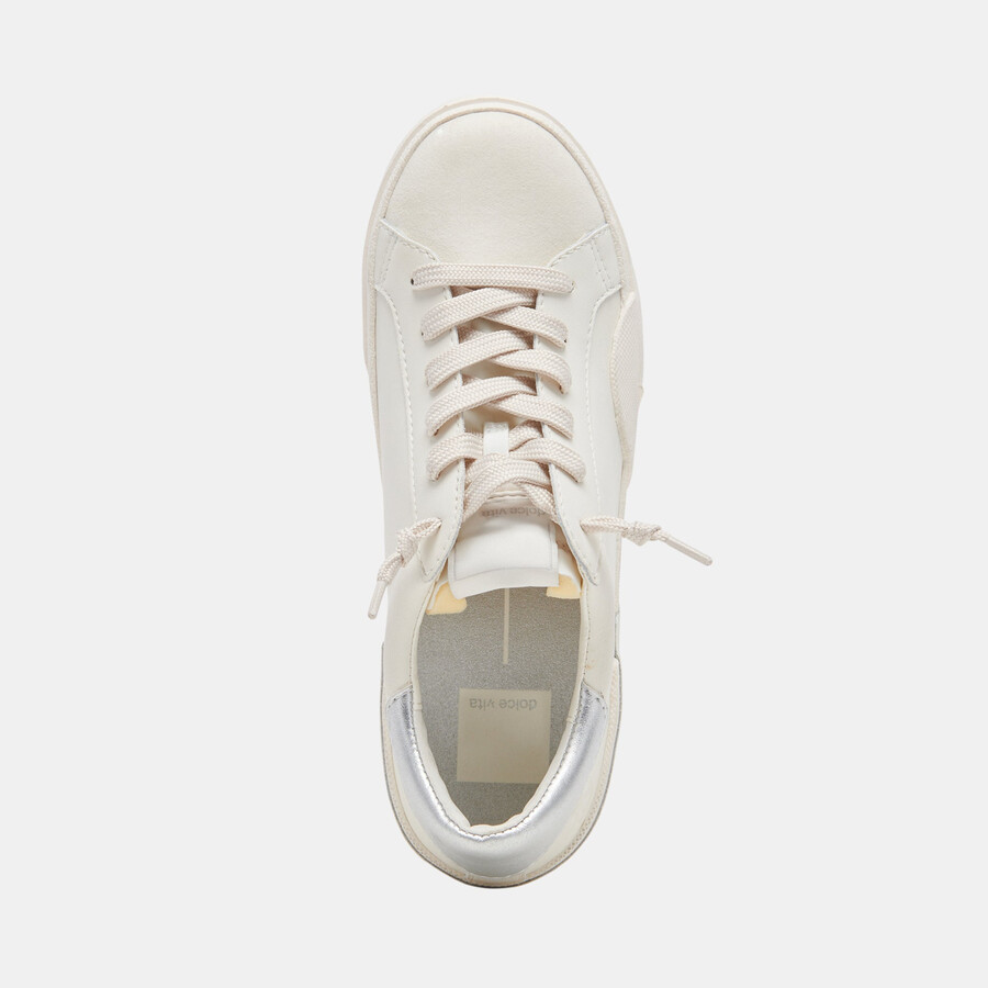 zina foam 360 sneakers weiß silber recyceltes leder