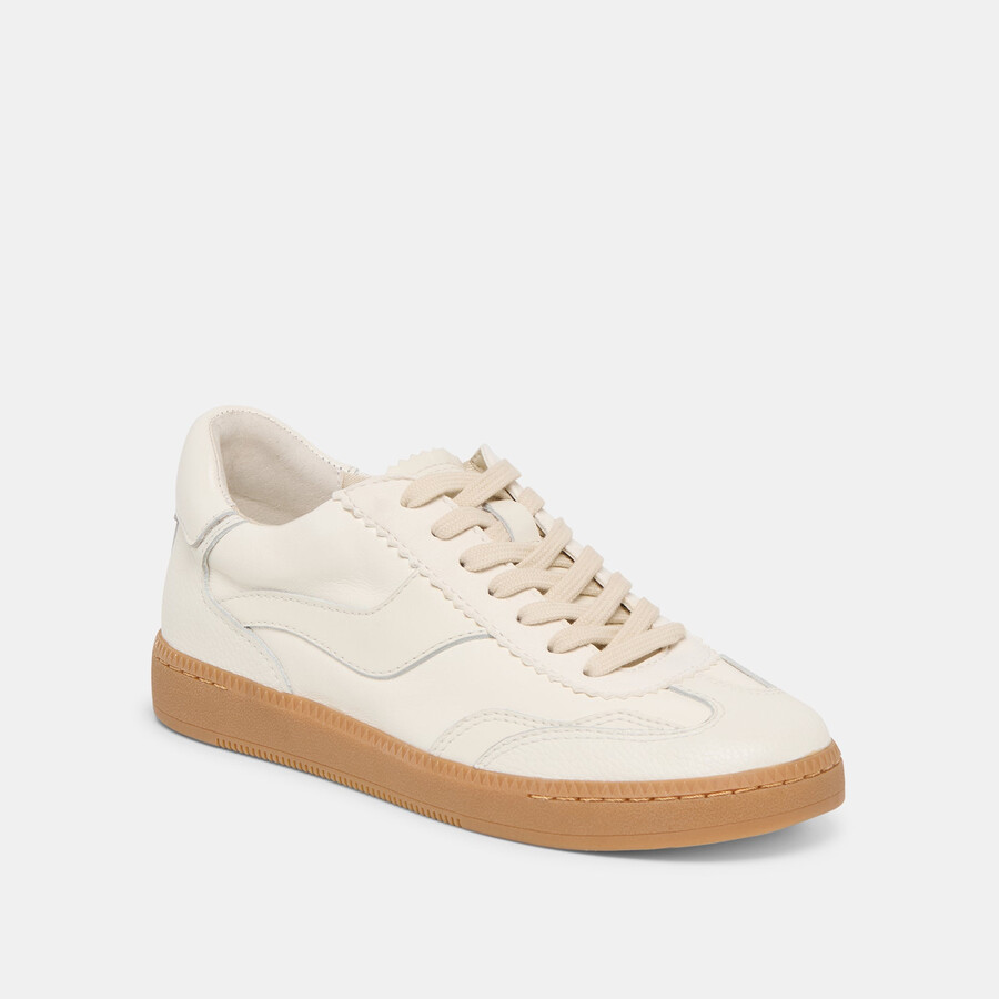 notice sneakers aus weißem leder