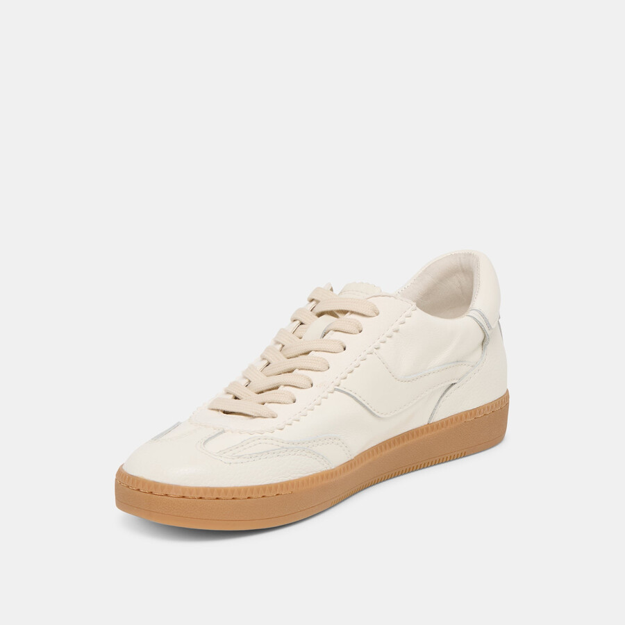 notice sneakers aus weißem leder
