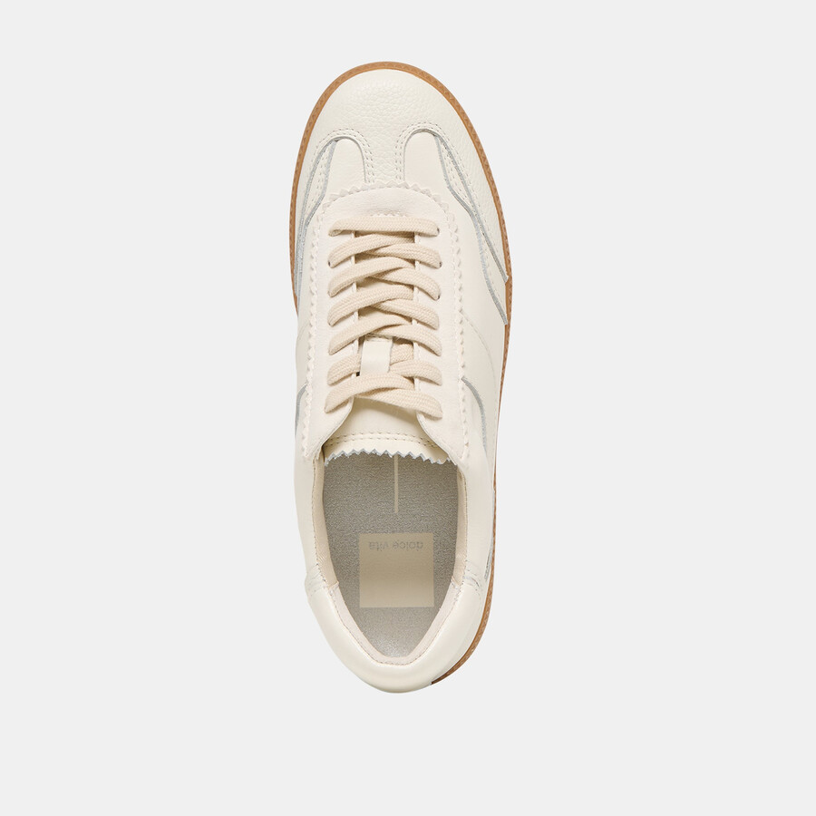 notice sneakers aus weißem leder