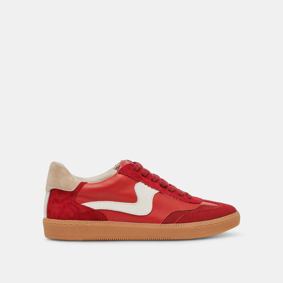 sneakers crimson suede