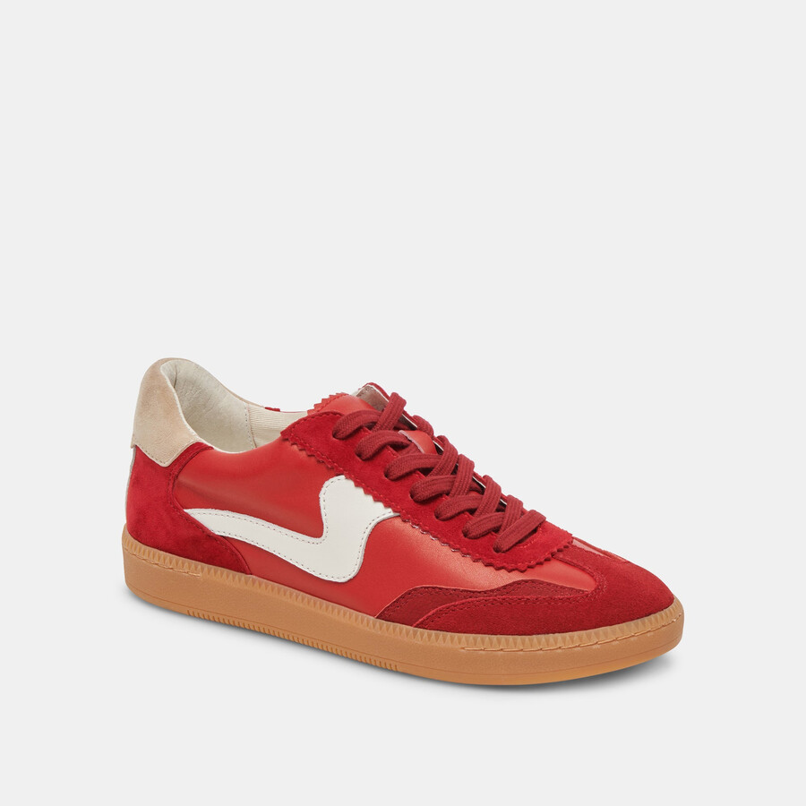 sneakers crimson suede
