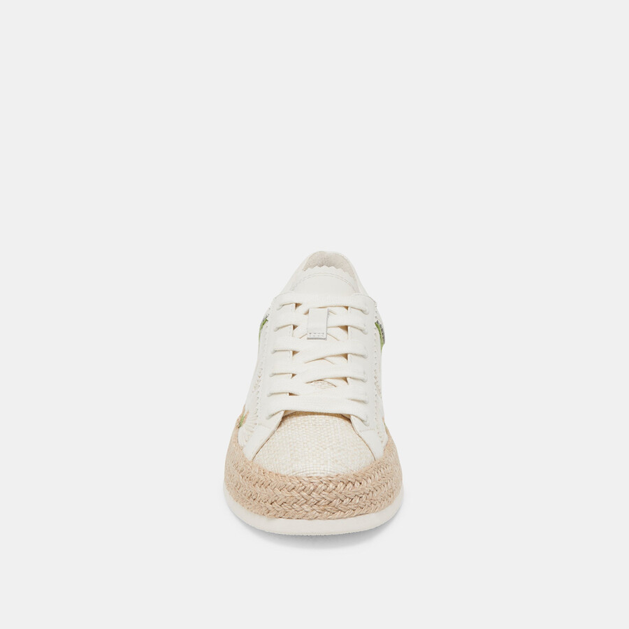 azalia-sneaker aus bast mit blumenmuster in weiß