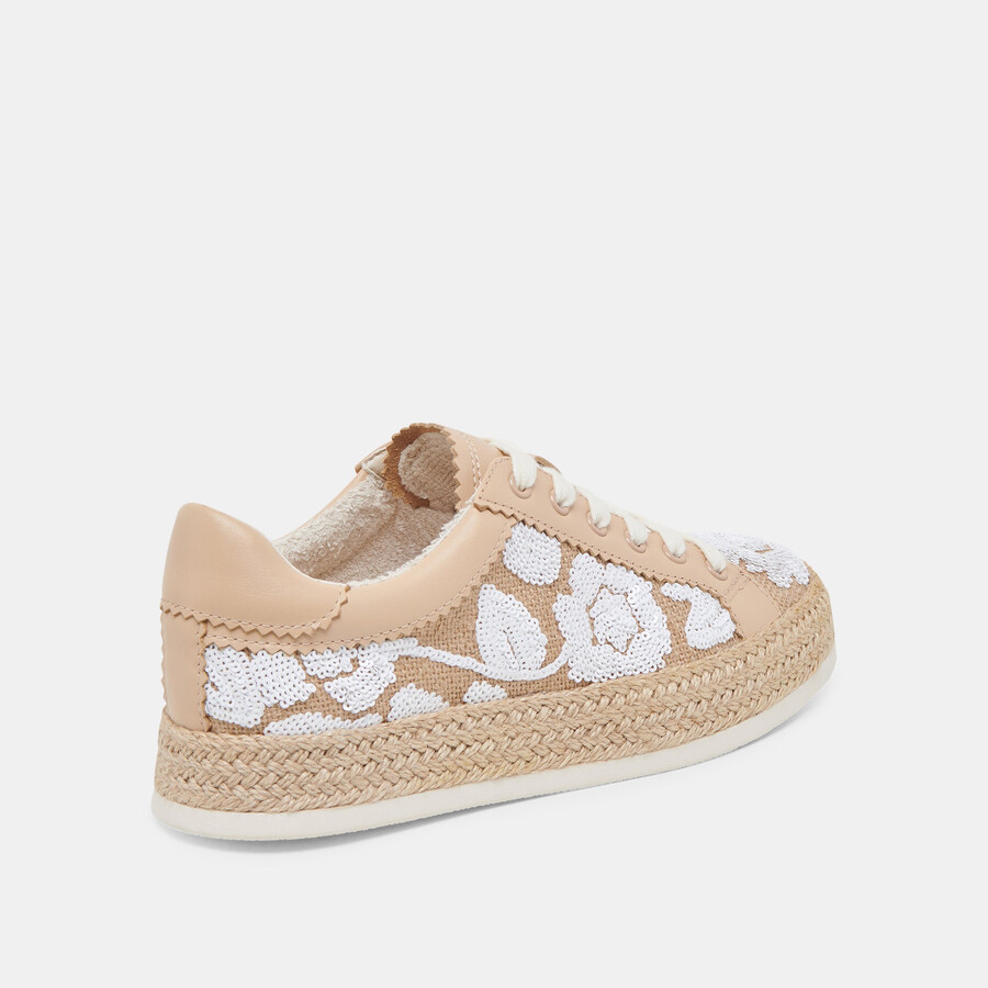 azalia sneakers natürliche mehrfarbige blumen-pailletten