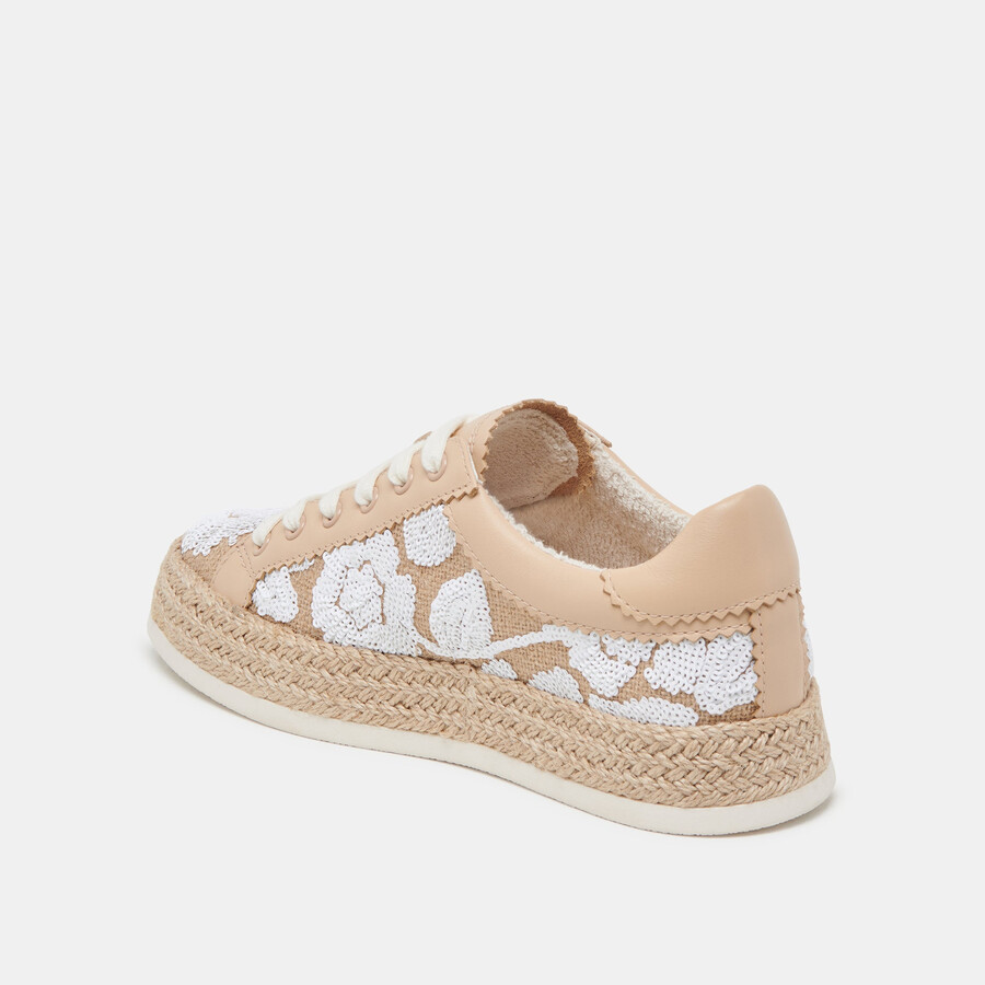 azalia sneakers natürliche mehrfarbige blumen-pailletten