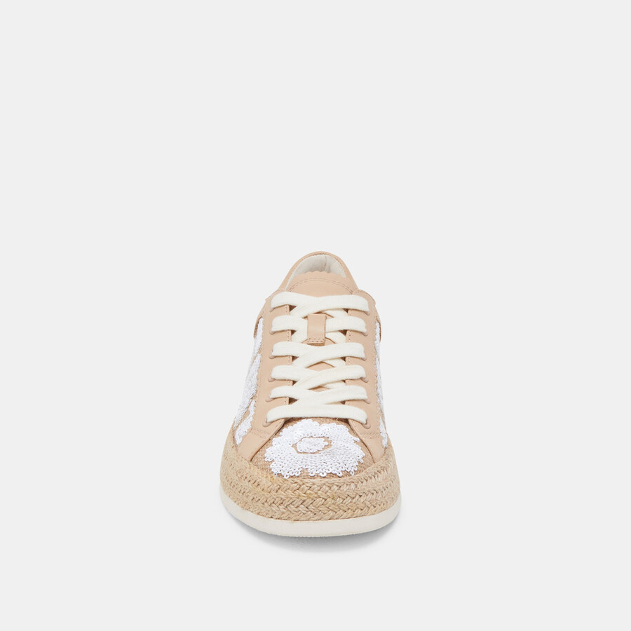 azalia sneakers natürliche mehrfarbige blumen-pailletten