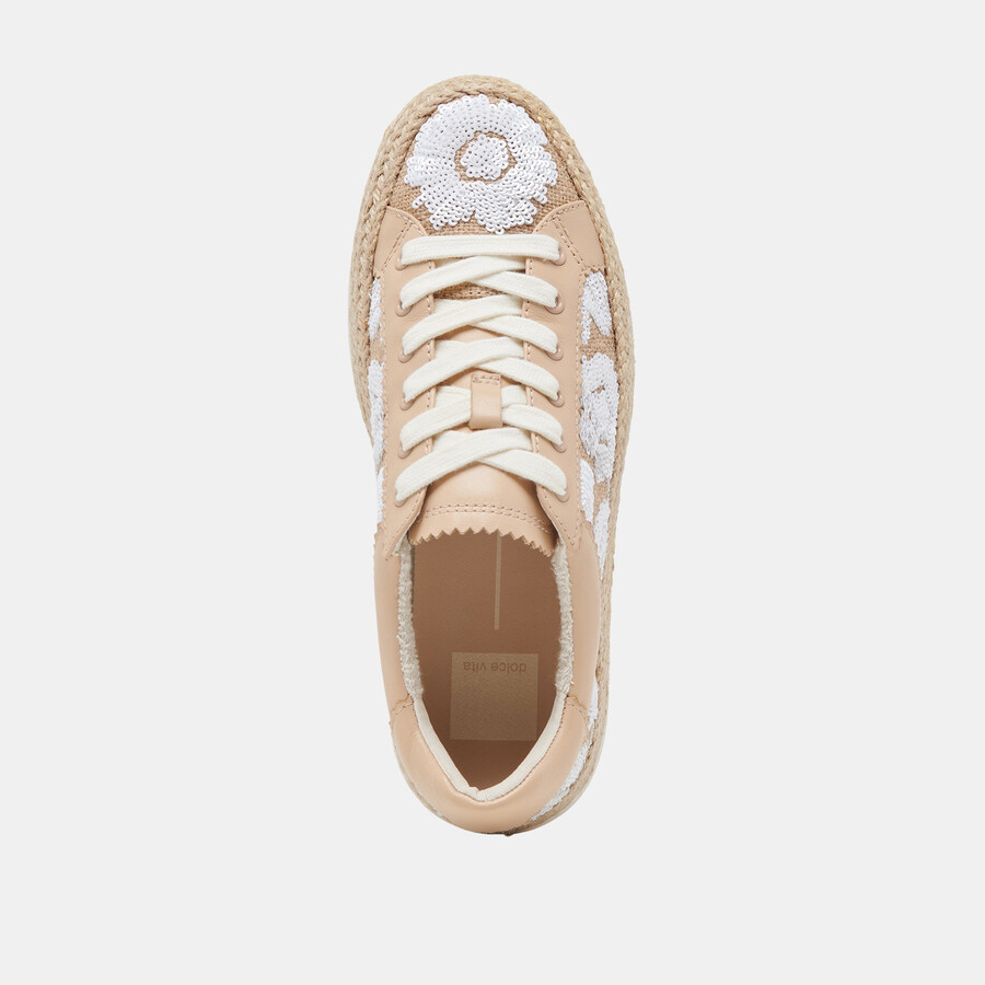 azalia sneakers natürliche mehrfarbige blumen-pailletten