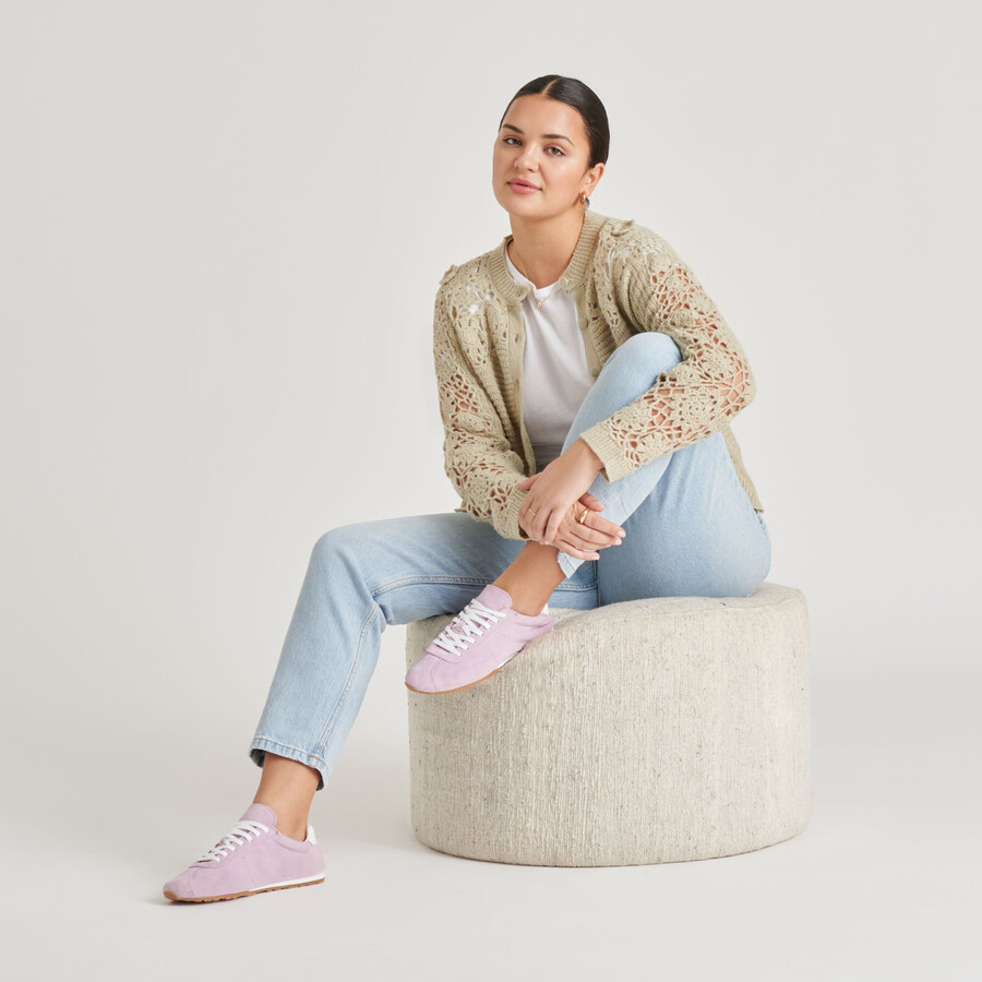 serina sneakers lavendel wildleder