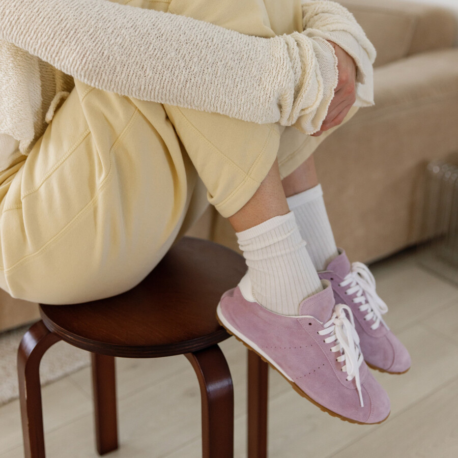 serina sneakers lavendel wildleder