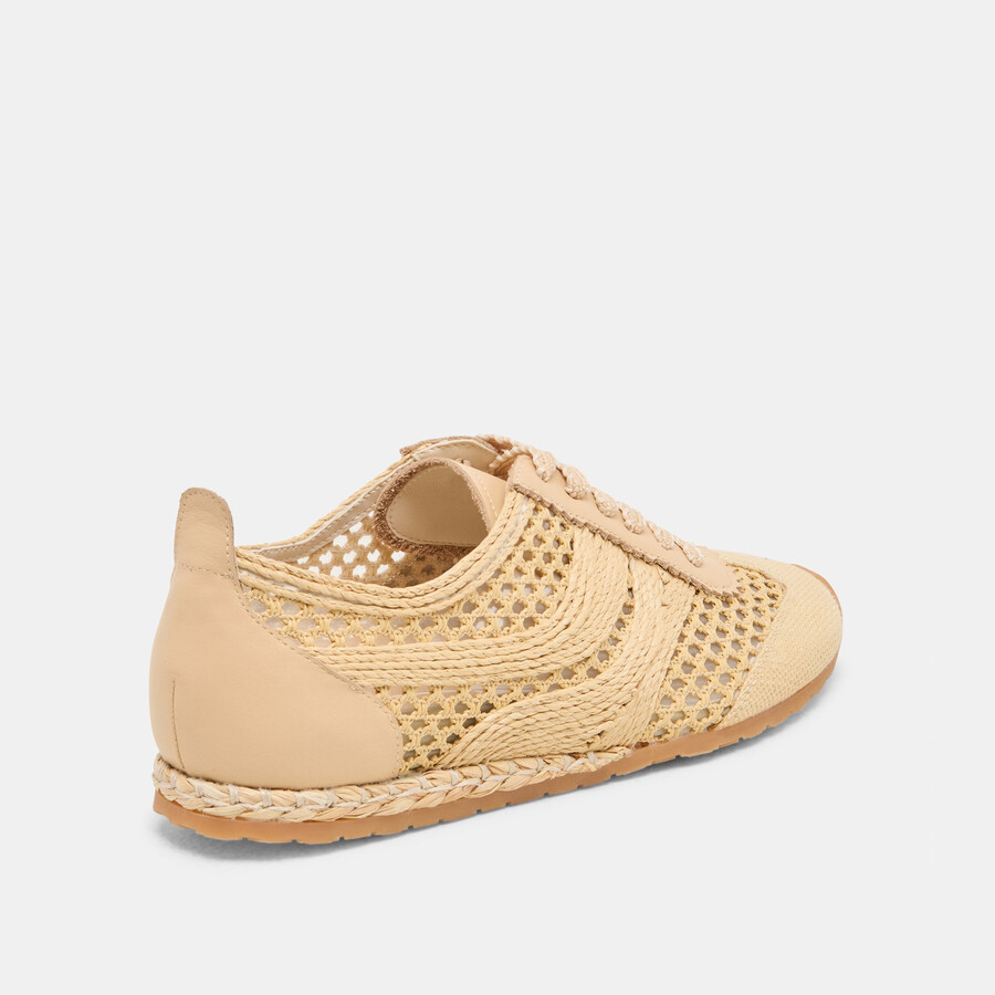 dream sneakers hellbraun gewebtes raffia