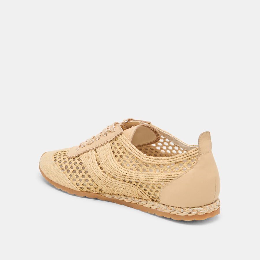 dream sneakers hellbraun gewebtes raffia