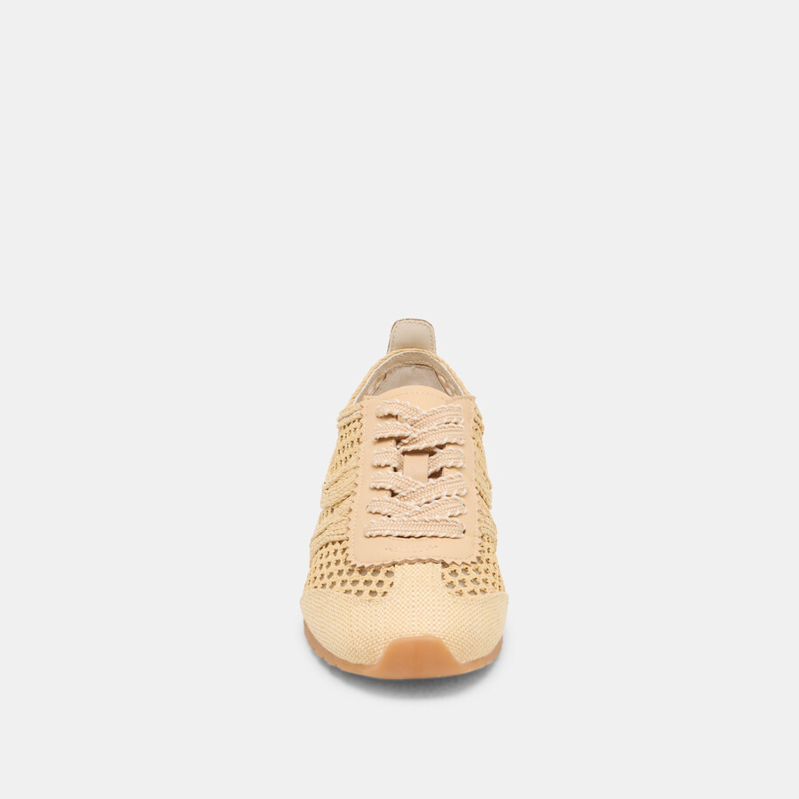 dream sneakers hellbraun gewebtes raffia
