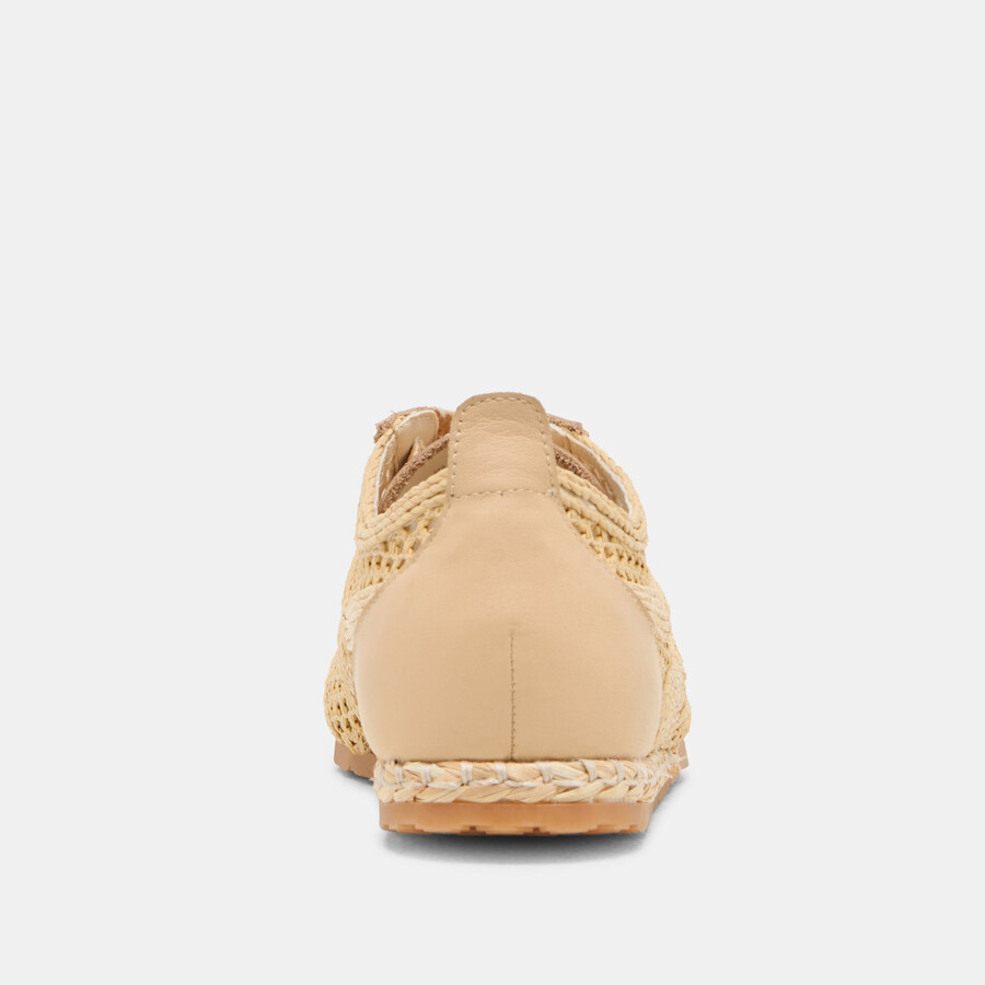 dream sneakers hellbraun gewebtes raffia