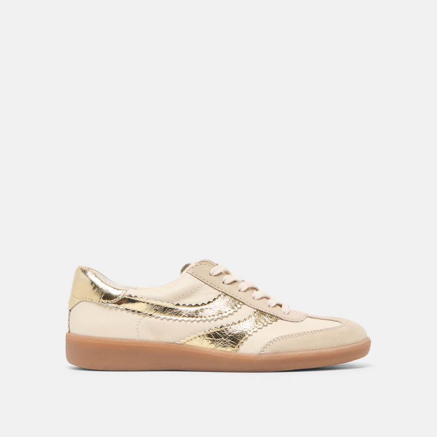 merit sneakers weiß gold leder