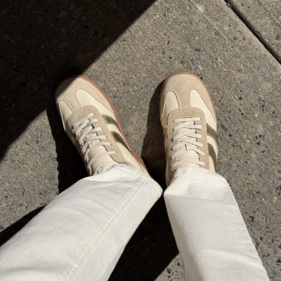 merit sneakers weiß gold leder