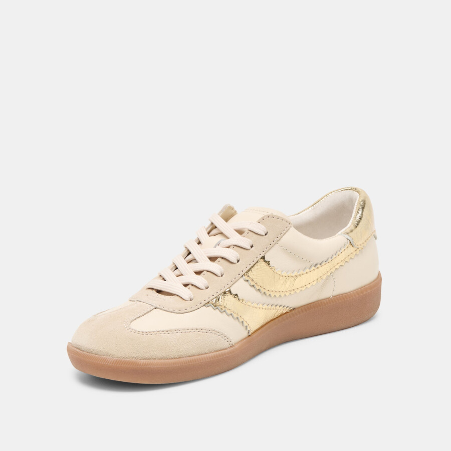 merit sneakers weiß gold leder