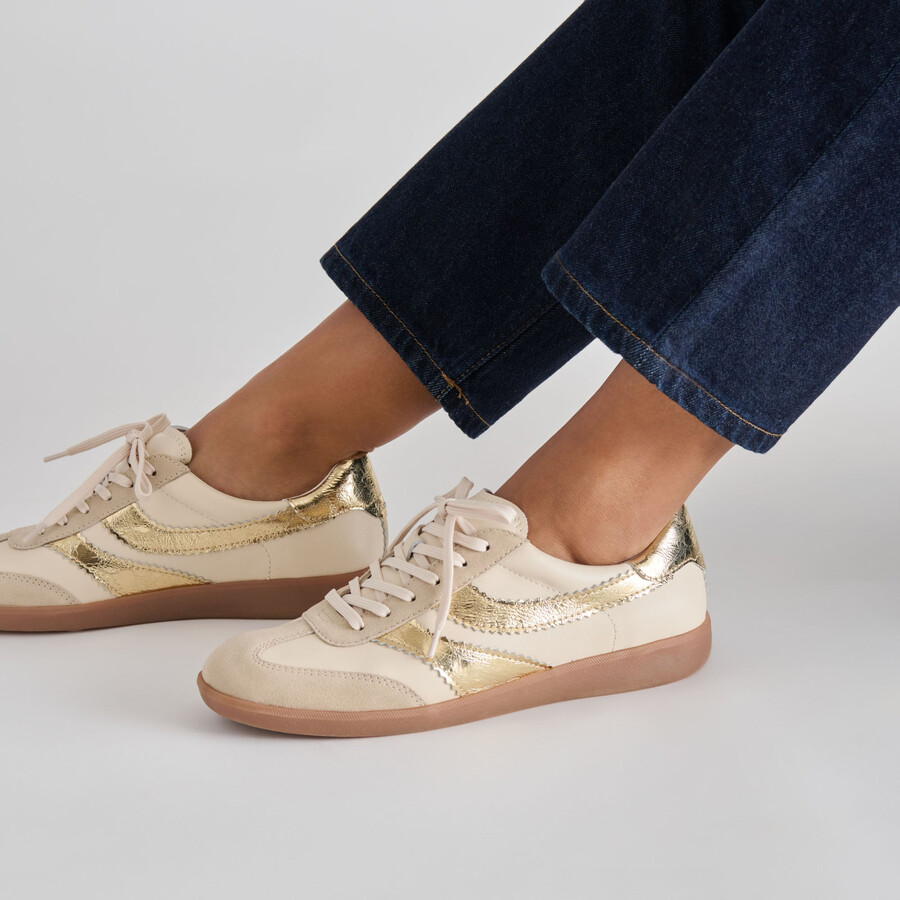 merit sneakers weiß gold leder