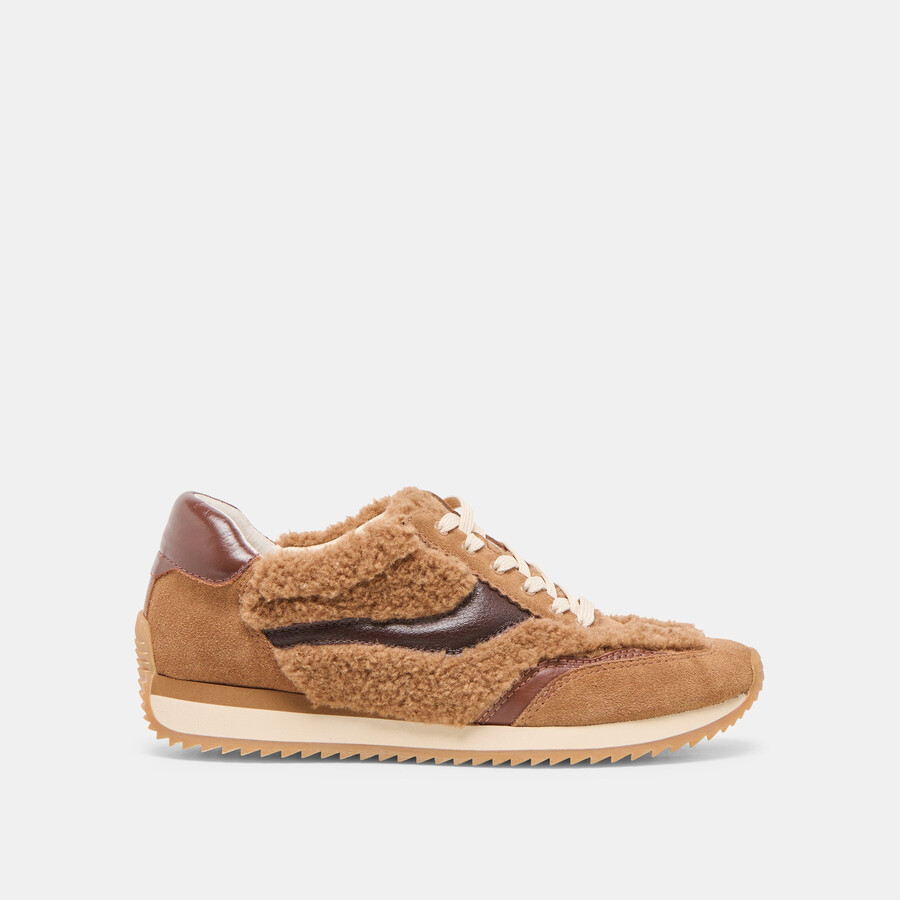 b.ntcd plüsch-sneaker braun plüsch