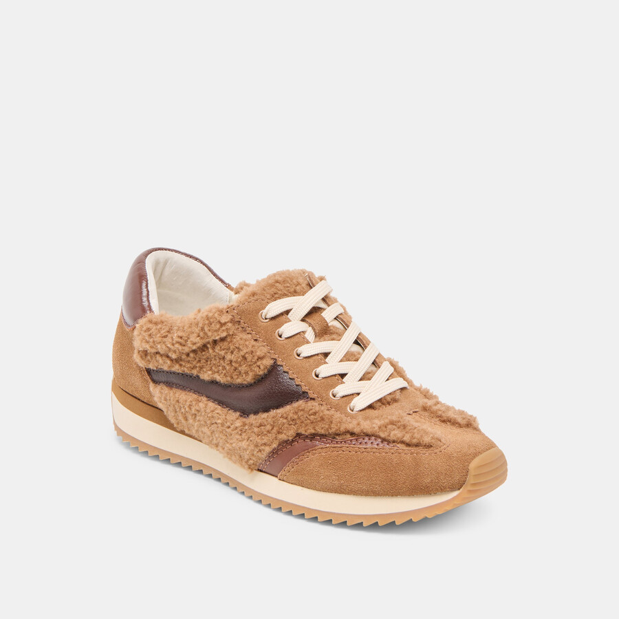 b.ntcd plüsch-sneaker braun plüsch