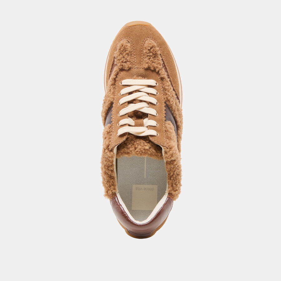 b.ntcd plüsch-sneaker braun plüsch