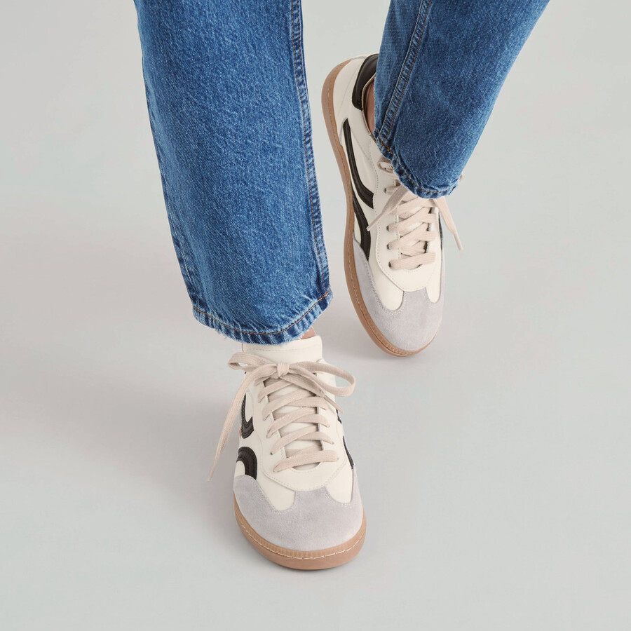 rebel sneakers weiß schwarz leder