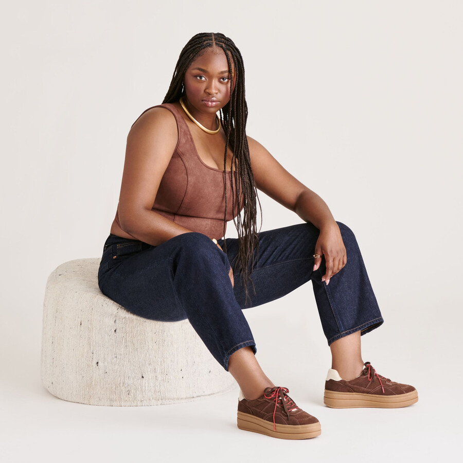 naomy h2o sneakers dk brown wildleder