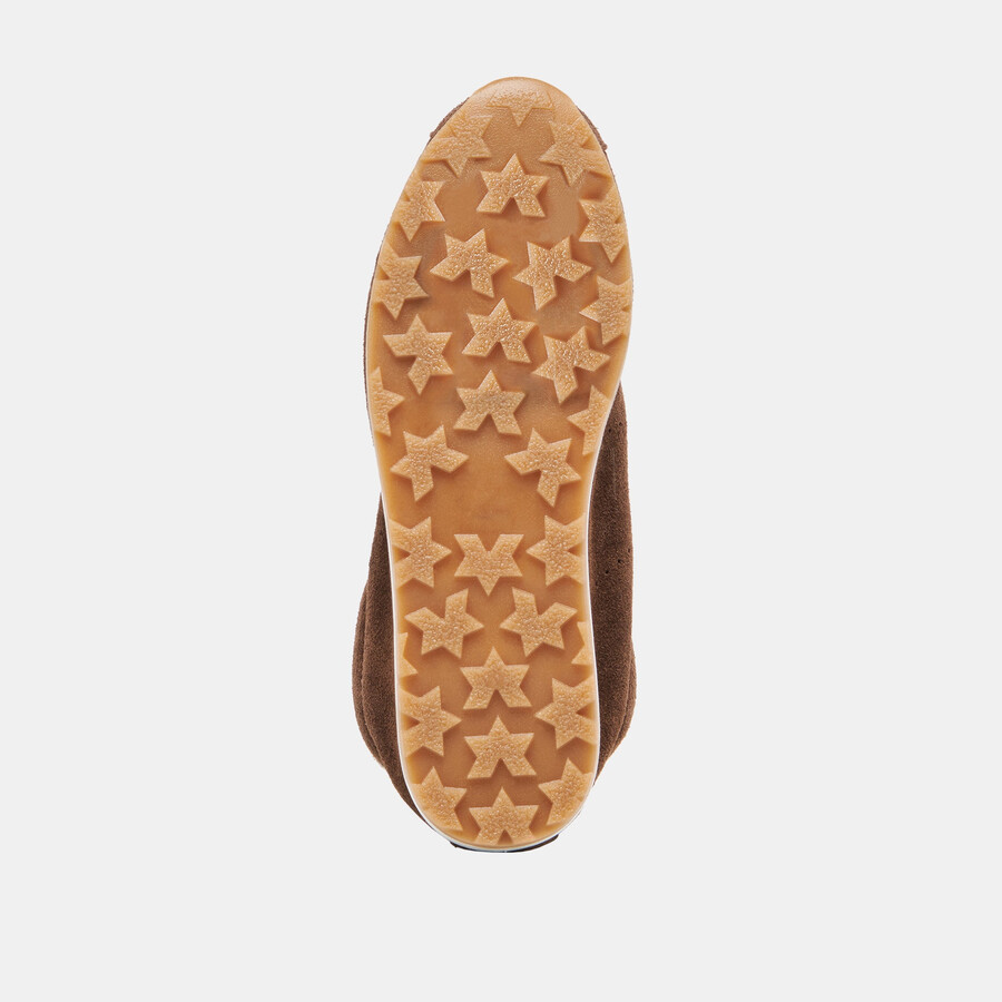 serina sneakers aus dunkelbraunem wildleder