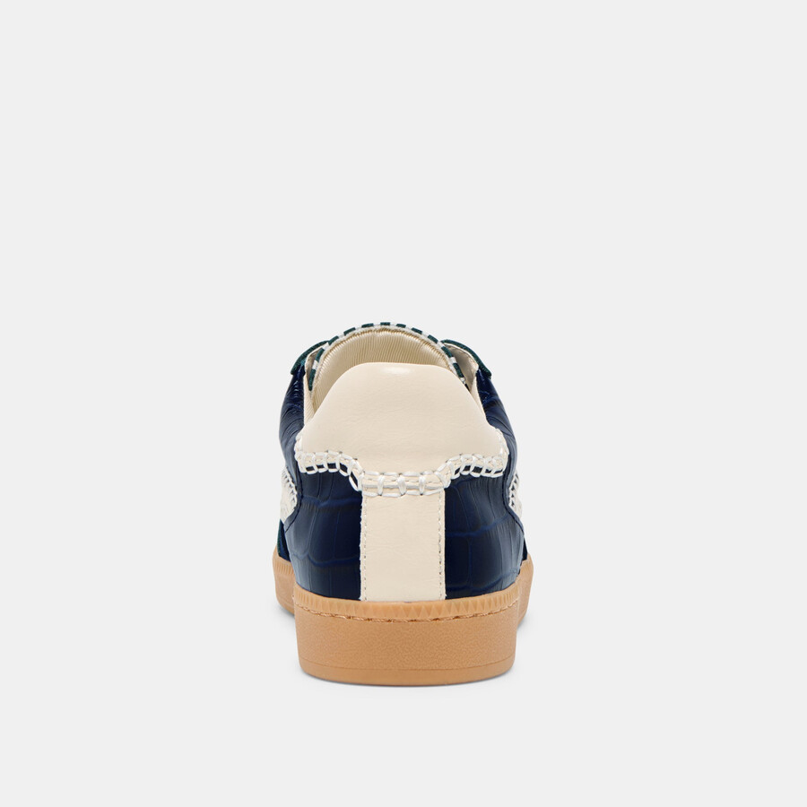 notice stitch sneakers ink croco embossed leather