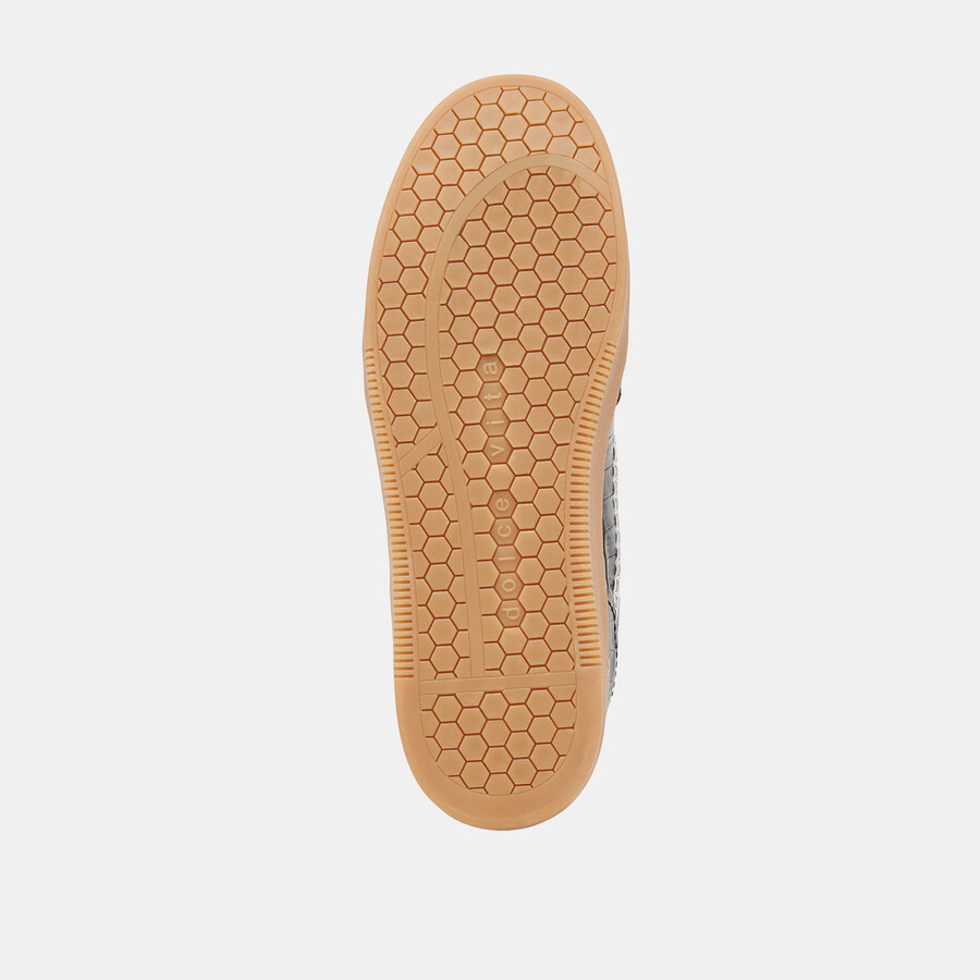 notice stitch sneakers noir croco embossed leather
