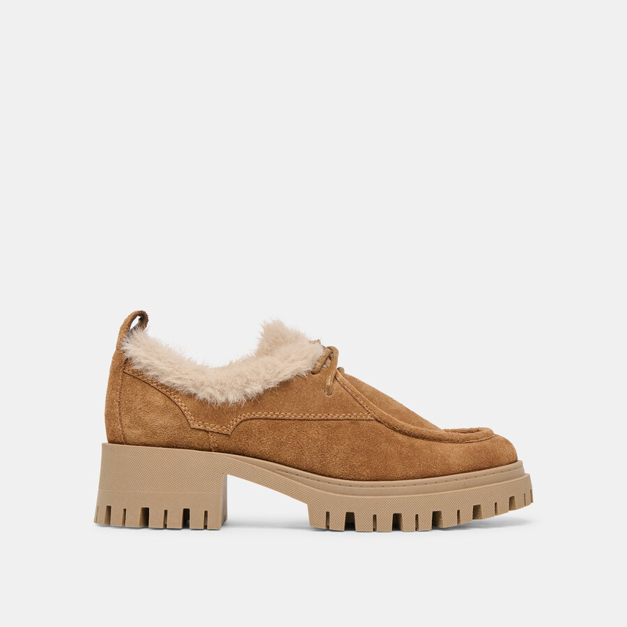 milza plüsch-loafer hellbraunes wildleder