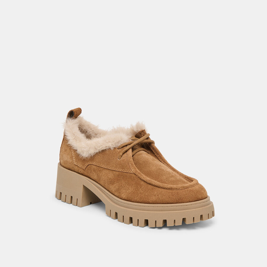 milza plüsch-loafer hellbraunes wildleder