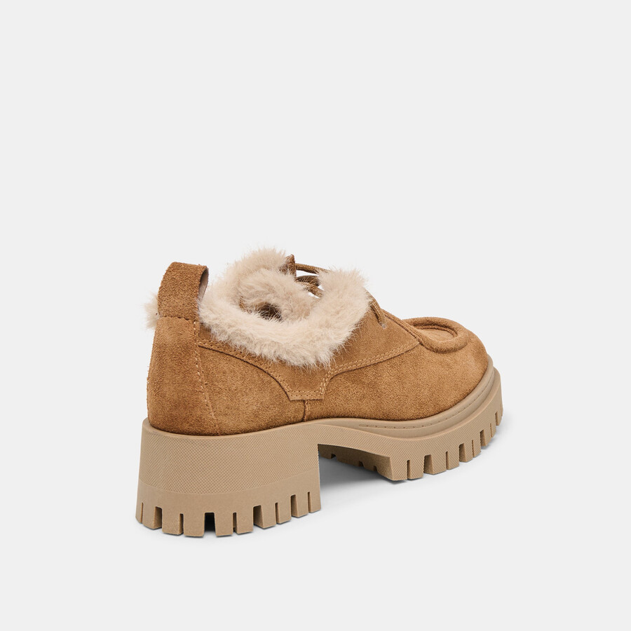 milza plüsch-loafer hellbraunes wildleder