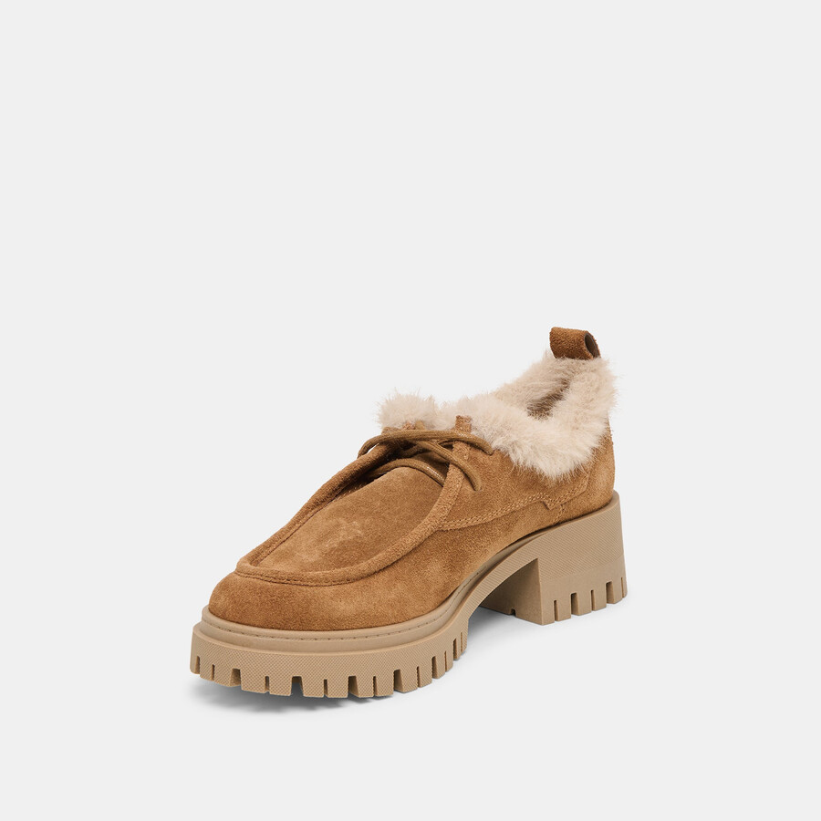 milza plüsch-loafer hellbraunes wildleder