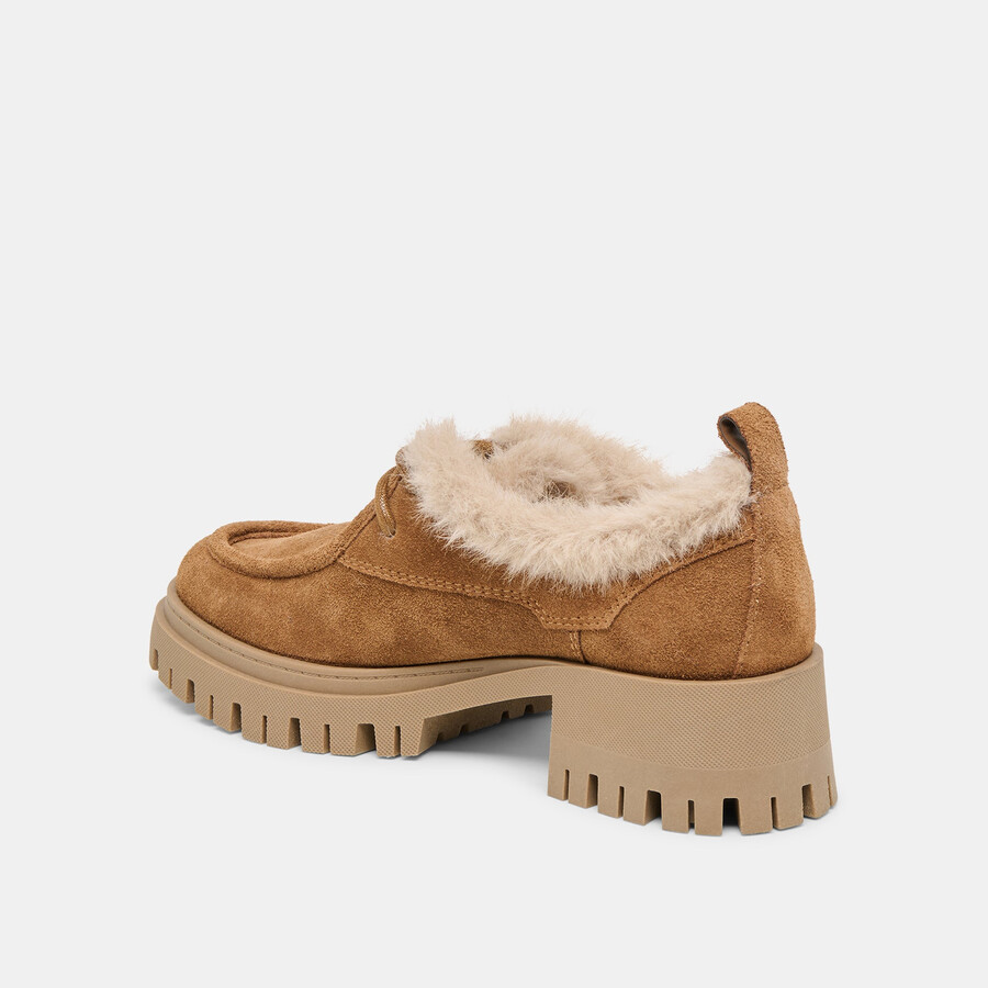 milza plüsch-loafer hellbraunes wildleder