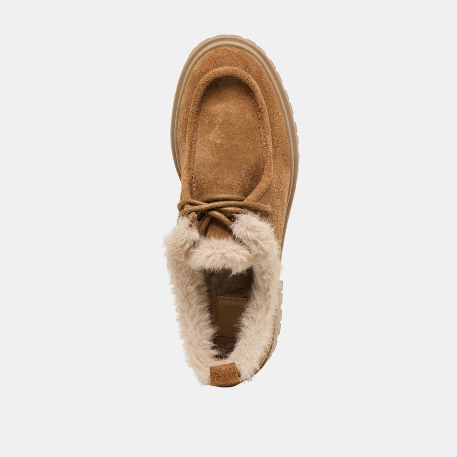 milza plüsch-loafer hellbraunes wildleder