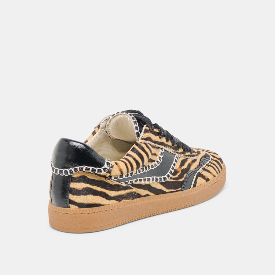 stitch sneakers mit tigerkalbsfell