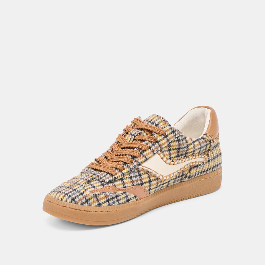 notice stitch sneakers gelb karierter tweed