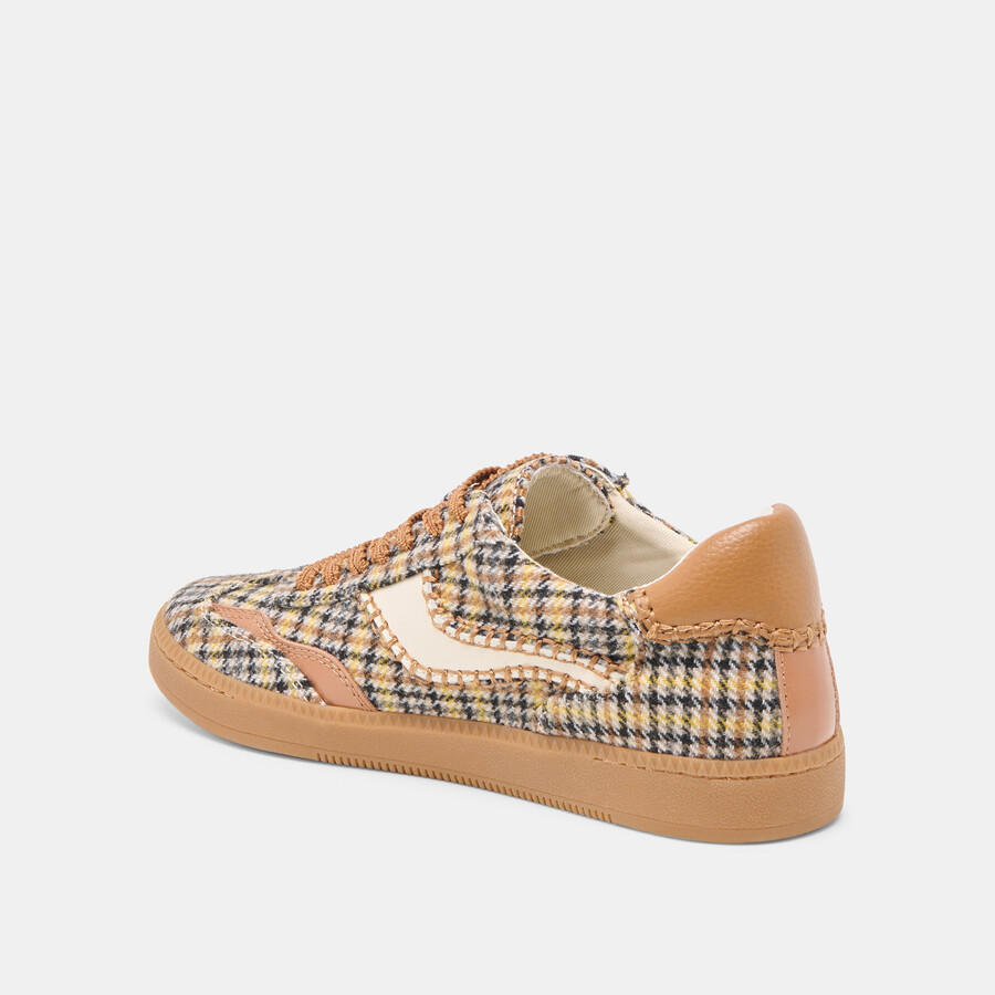 notice stitch sneakers gelb karierter tweed