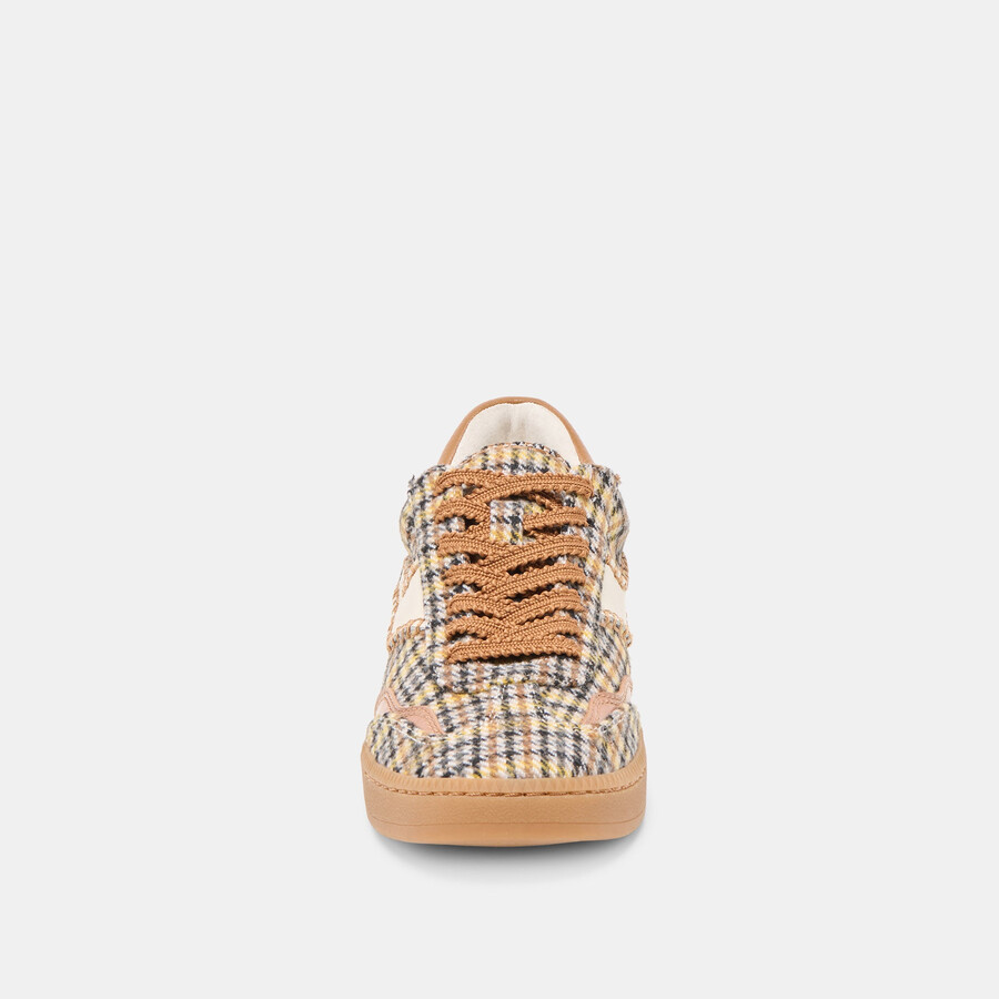 notice stitch sneakers gelb karierter tweed