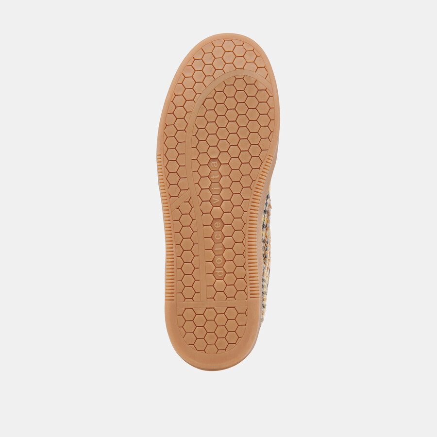 notice stitch sneakers gelb karierter tweed