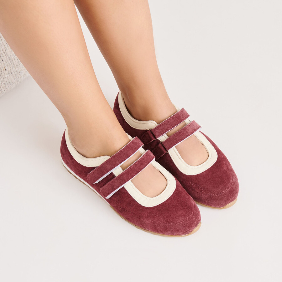 swan sneakers burgunderfarbenes wildleder