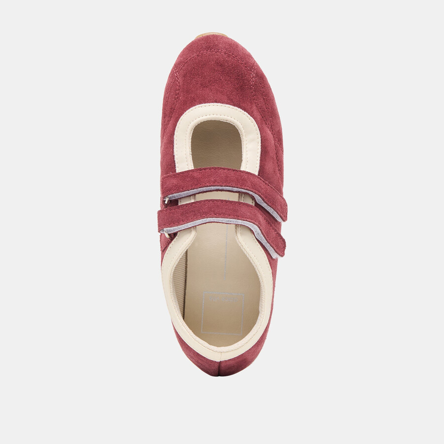 swan sneakers burgunderfarbenes wildleder