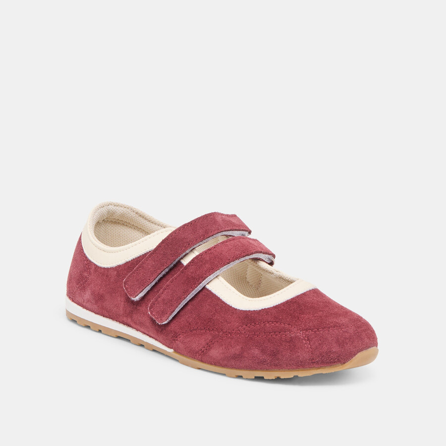 swan sneakers burgunderfarbenes wildleder