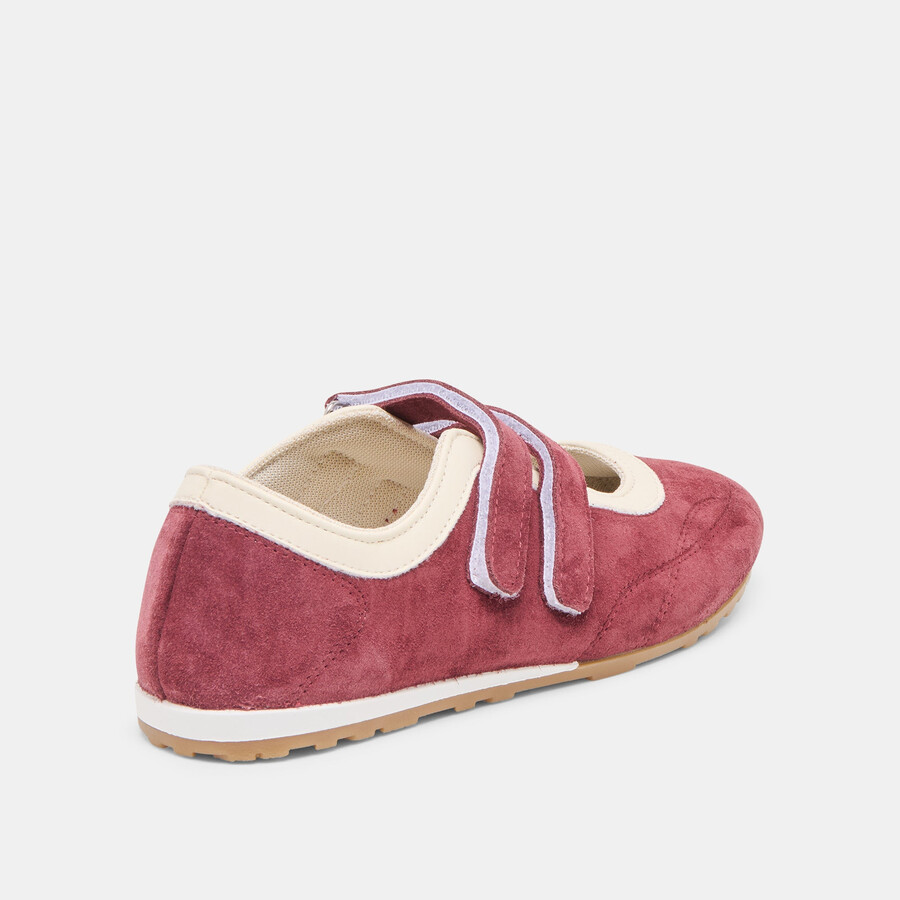 swan sneakers burgunderfarbenes wildleder