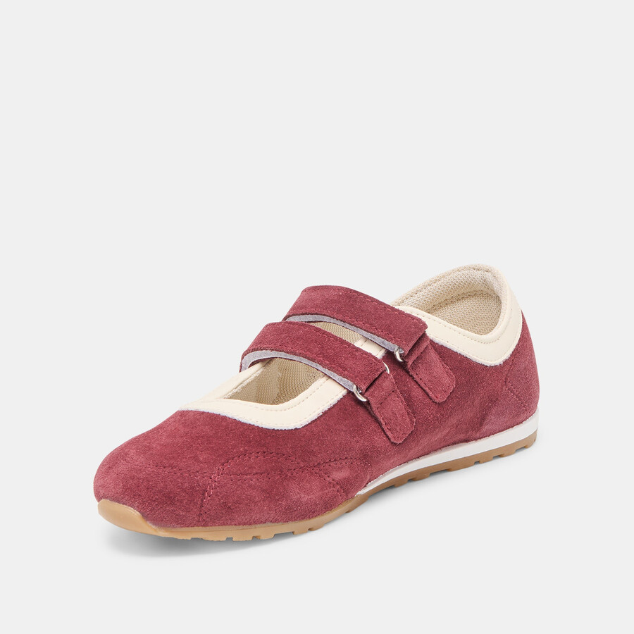 swan sneakers burgunderfarbenes wildleder