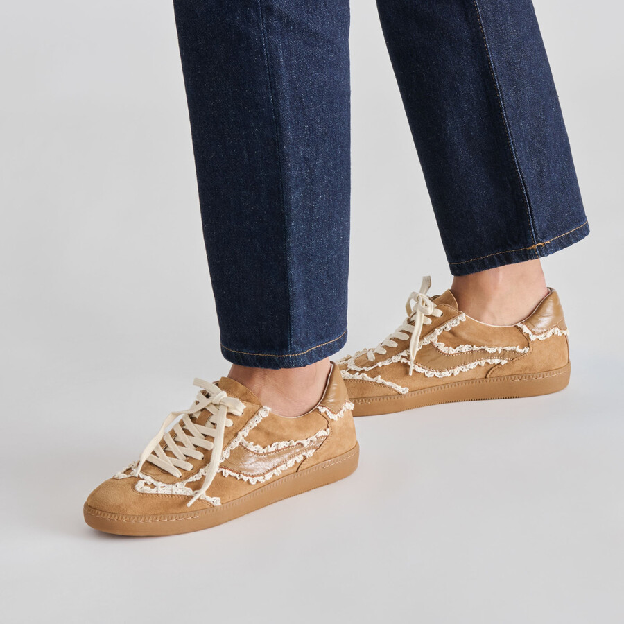notice lace sneakers hellbraunes wildleder