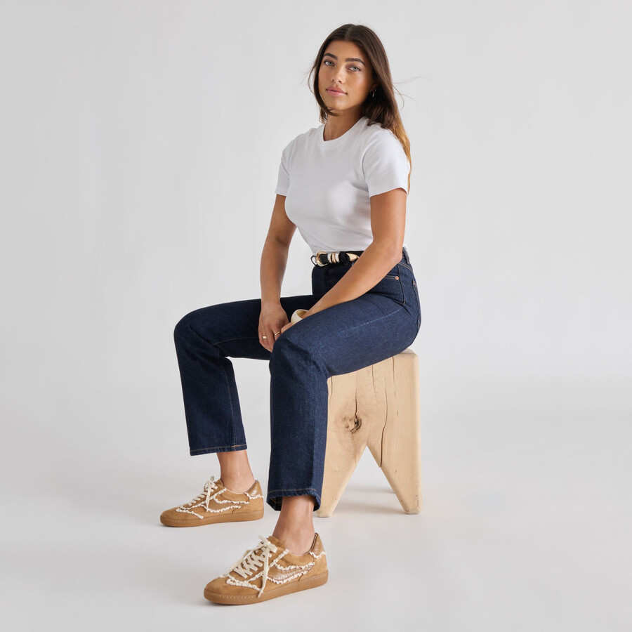 notice lace sneakers hellbraunes wildleder