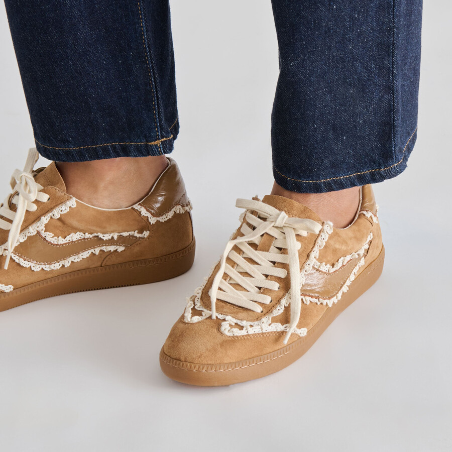 notice lace sneakers hellbraunes wildleder