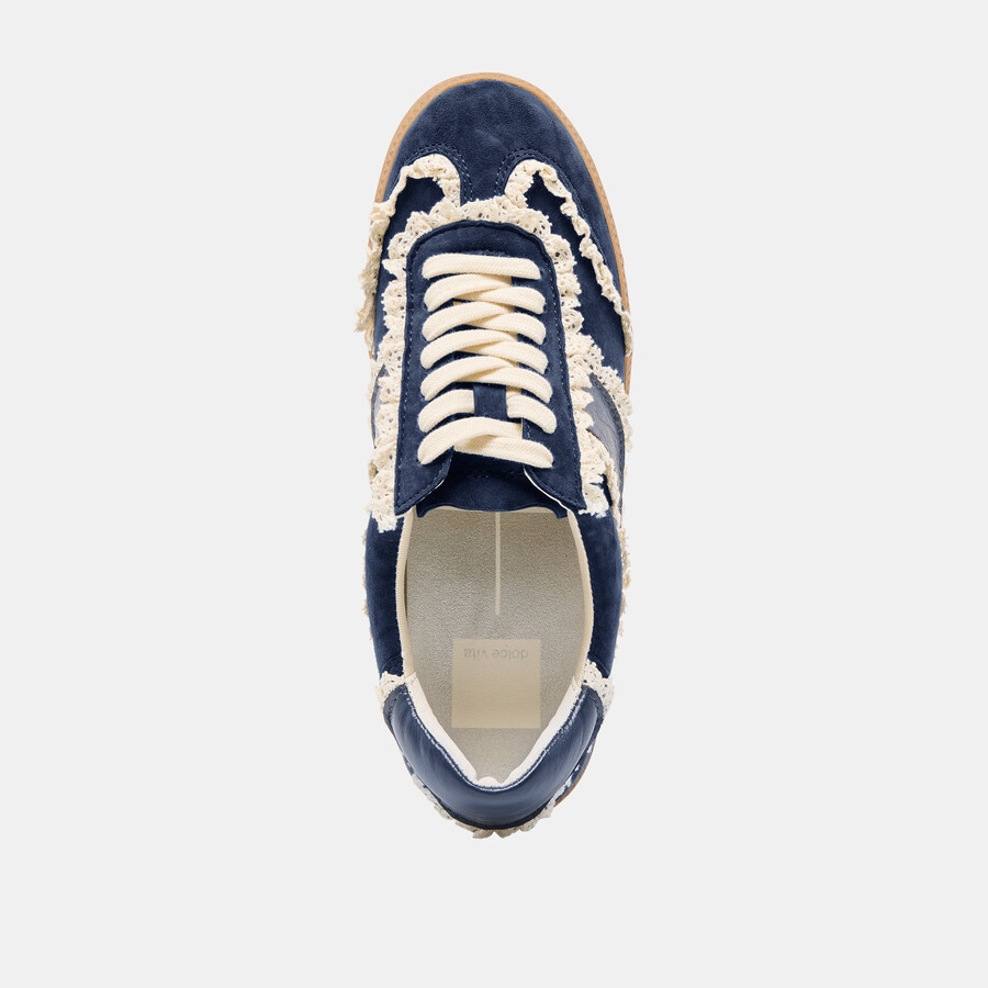 notice lace sneakers navy suede