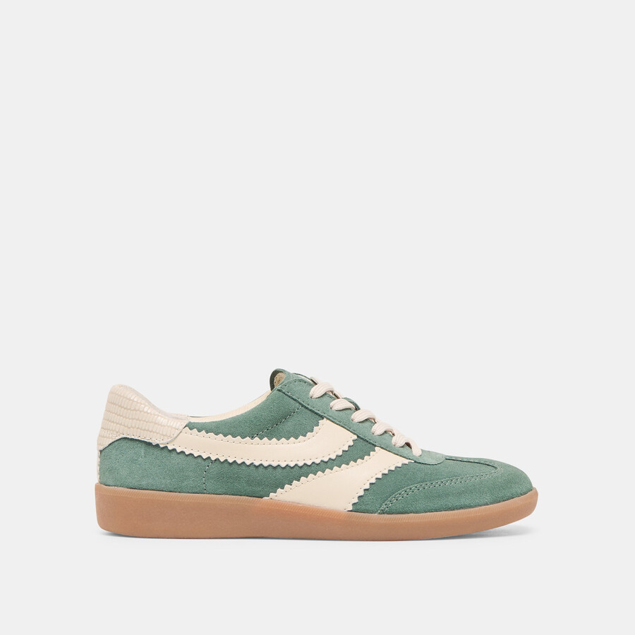 merit sneakers dunkelgrünes wildleder